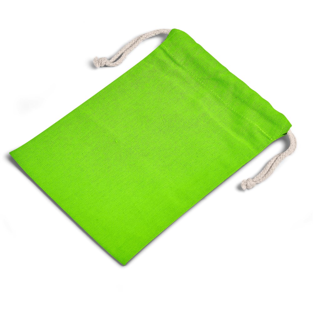 Allsorts Mini Cotton Drawstring Pouch - Lime