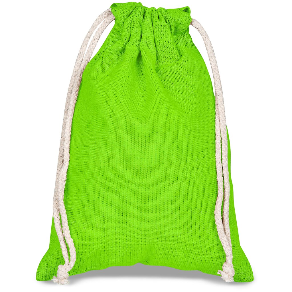 Allsorts Mini Cotton Drawstring Pouch - Lime