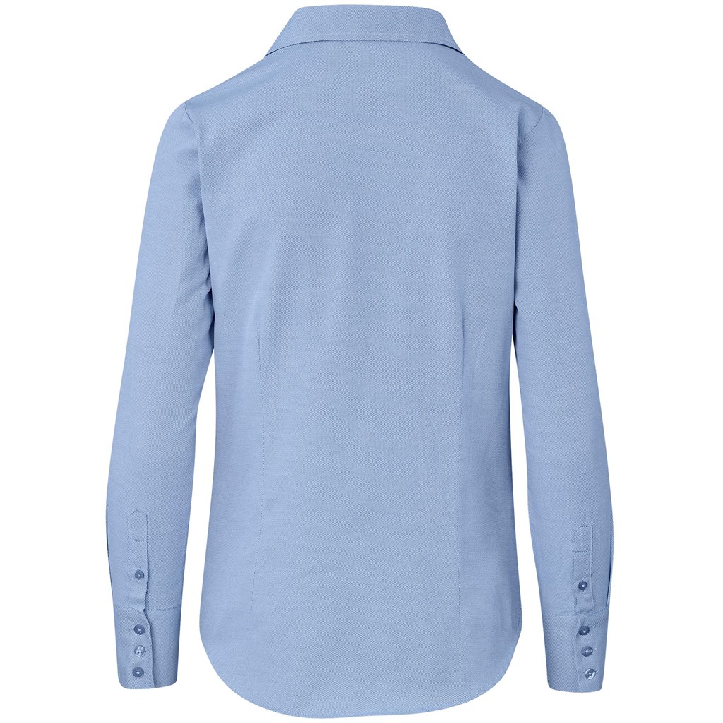 Ladies Long Sleeve Wallstreet Shirt - Blue