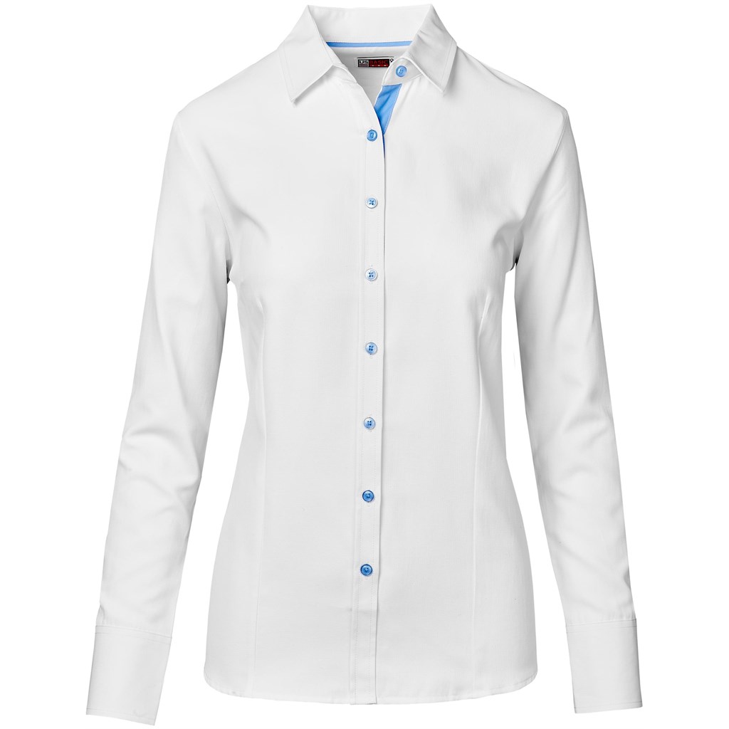 Ladies Long Sleeve Casablanca Shirt - Sky Blue