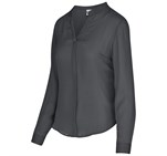 Ladies Long Sleeve Ava Blouse Charcoal