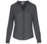 Ladies Long Sleeve Ava Blouse Charcoal