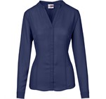 Ladies Long Sleeve Ava Blouse Navy