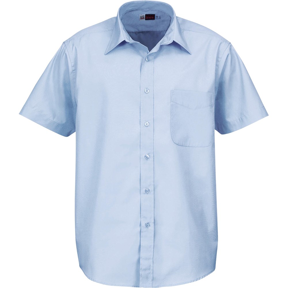 Mens Short Sleeve Washington Shirt - Blue