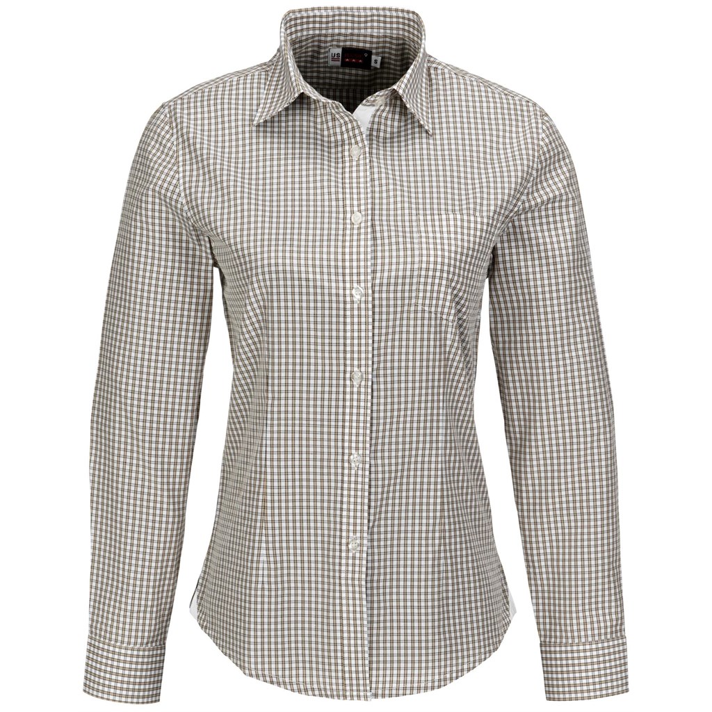 Ladies Long Sleeve Kenton Shirt - Khaki