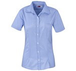 Ladies Short Sleeve Aston Shirt Light Blue