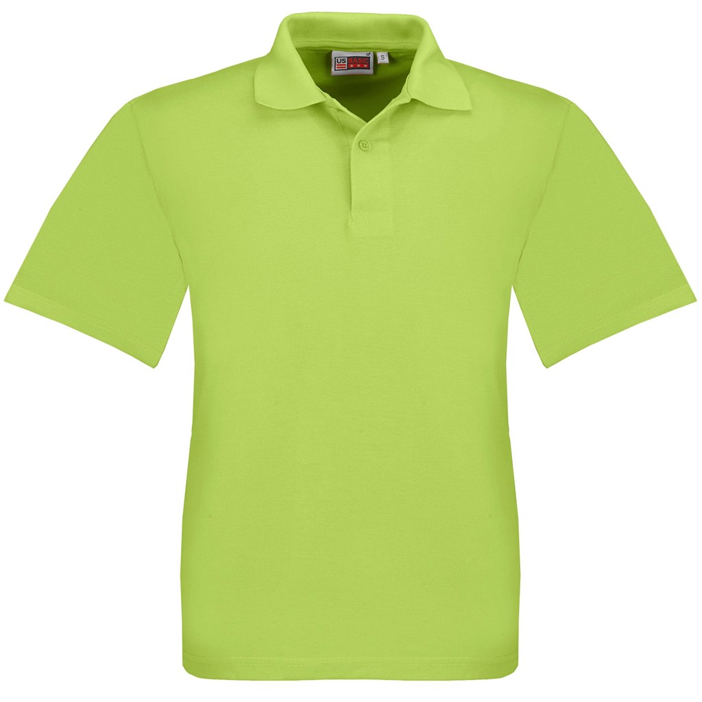 Kids Elemental Golf Shirt – Lime
