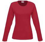 Ladies Long Sleeve Portland T-Shirt Red