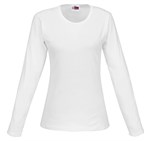 Ladies Long Sleeve Portland T-Shirt White