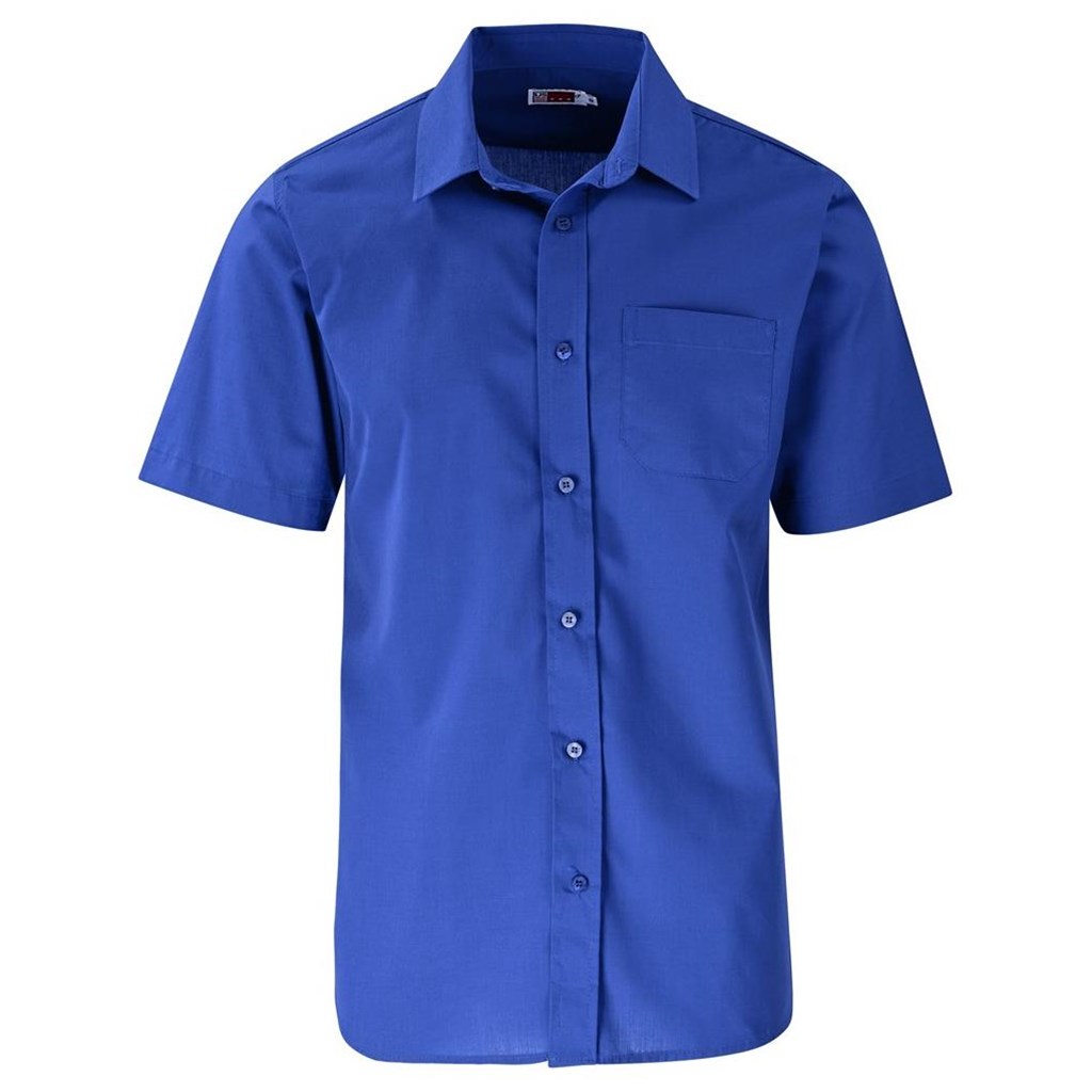 Mens Short Sleeve Kensington Shirt - Royal Blue