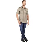 Mens Short Sleeve Wildstone Shirt BAS-7760-KH-MOFR