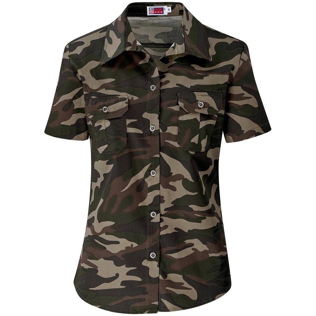 Ladies Short Sleeve Wildstone Shirt - Camouflage