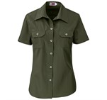 Ladies Short Sleeve Wildstone Shirt Military Green