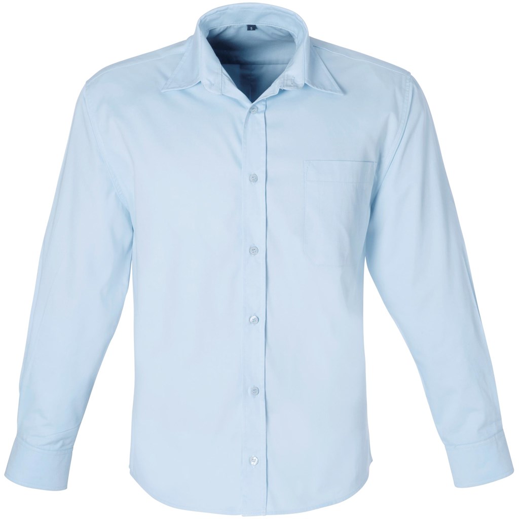 Mens Long Sleeve Milano Shirt - Light Blue