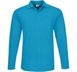 Mens Long Sleeve Elemental Golf Shirt Aqua