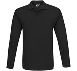 Mens Long Sleeve Elemental Golf Shirt Black