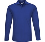 Mens Long Sleeve Elemental Golf Shirt Blue