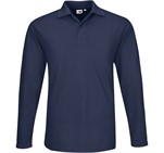 Mens Long Sleeve Elemental Golf Shirt Navy