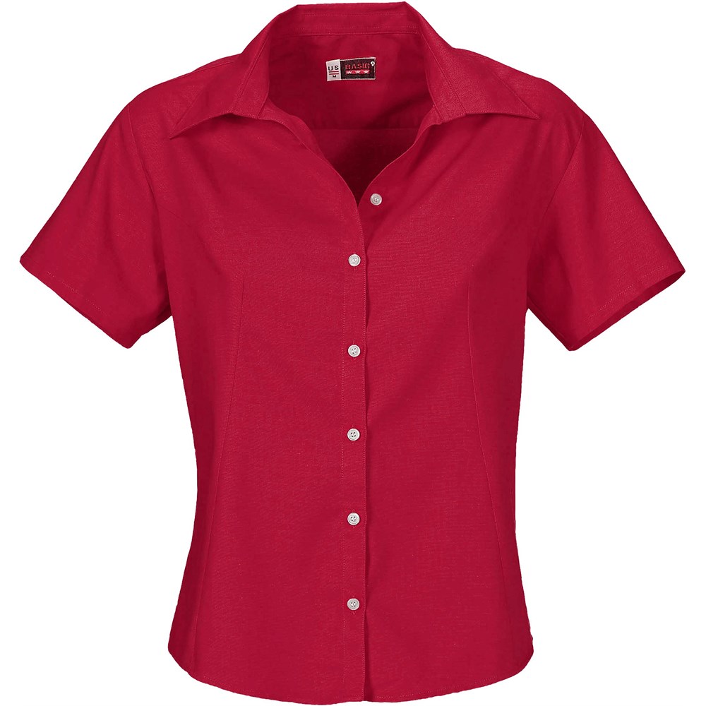 Ladies Short Sleeve Aspen Shirt - Red