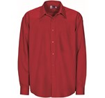 Mens Long Sleeve Washington Shirt - Red