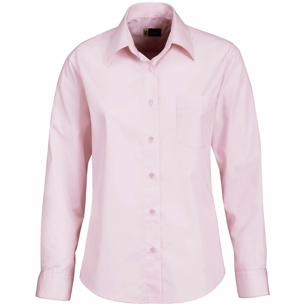 Ladies Long Sleeve Washington Shirt - Pink
