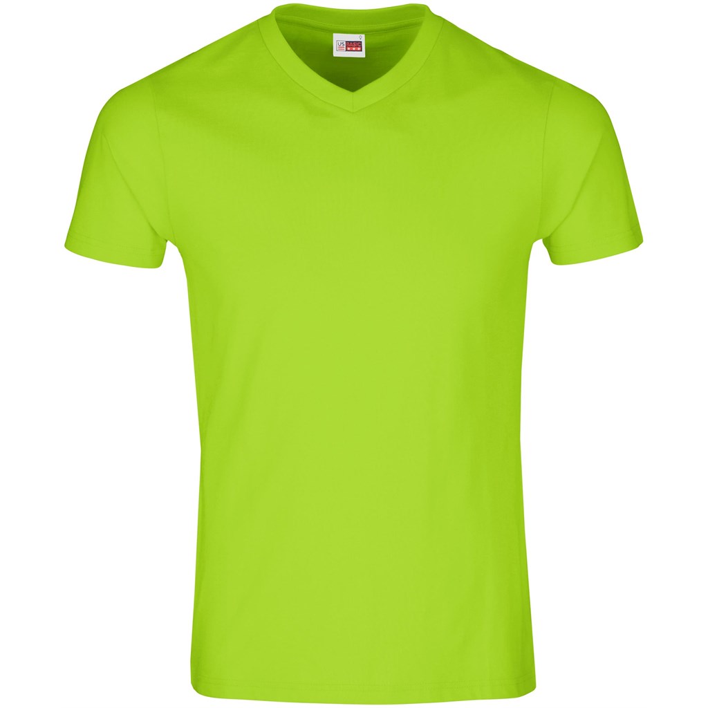 Mens Super Club 165 V-Neck T-Shirt - Lime