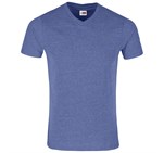 Mens Michigan Melange V-Neck T-Shirt Blue