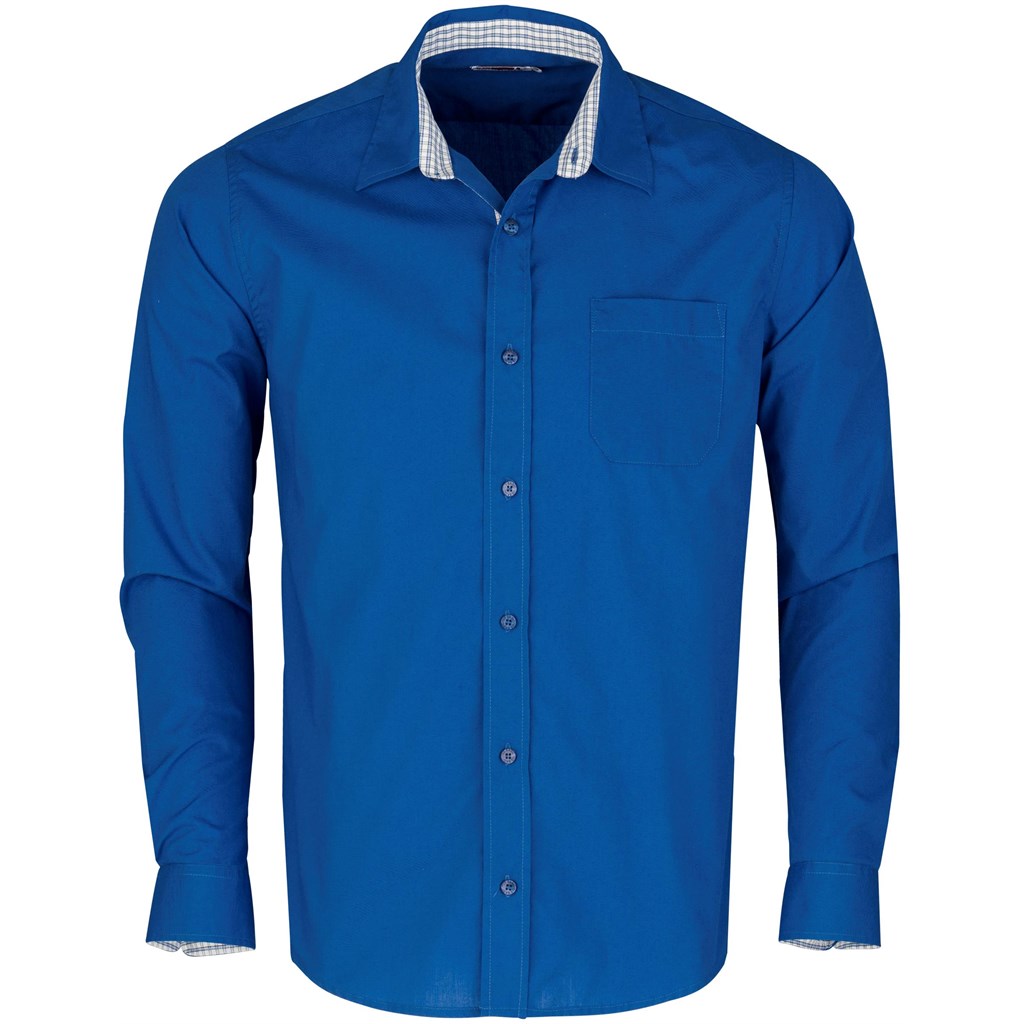 Mens Long Sleeve Warrington Shirt - Royal Blue