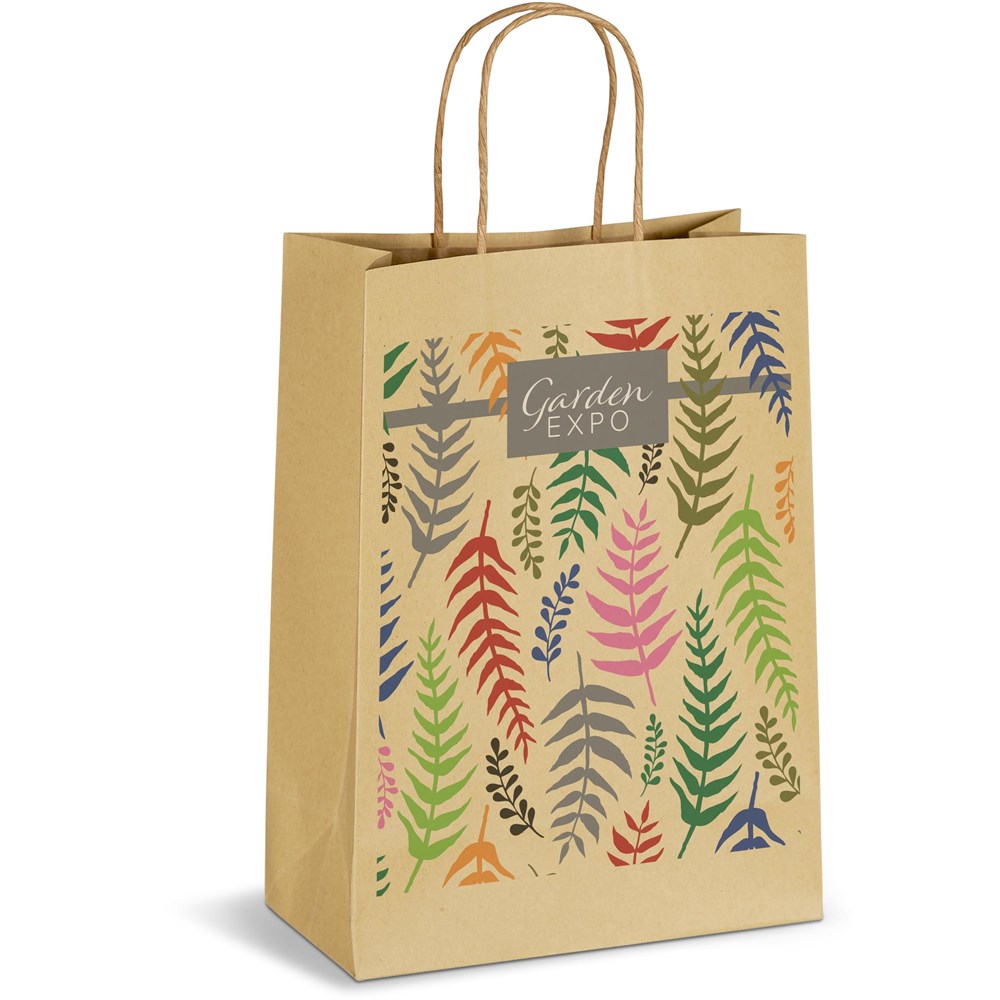 Ecological Digital Print Midi Paper Gift Bag 150gsm