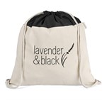 Kooshty Dominica Jumbo Cotton Drawstring Bag Black