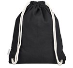 Okiyo Kinchaku Recycled Canvas Drawstring Bag Black