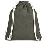 Okiyo Kinchaku Recycled Canvas Drawstring Bag Military Green