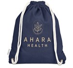 Okiyo Kinchaku Recycled Canvas Drawstring Bag Navy