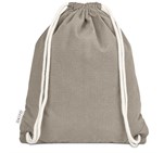 Okiyo Kinchaku Recycled Canvas Drawstring Bag Stone