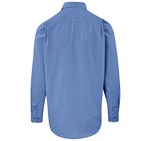 Mens Long Sleeve Micro Check Shirt Blue