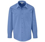 Mens Long Sleeve Micro Check Shirt Blue