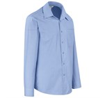 Mens Long Sleeve Micro Check Shirt Light Blue
