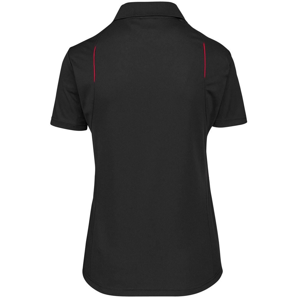 Ladies United Golf Shirt - Black Red
