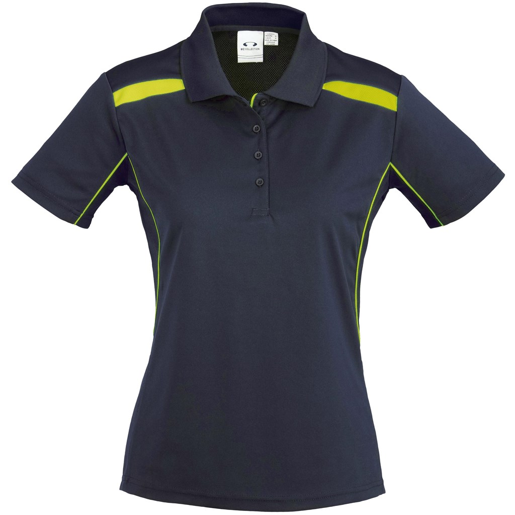Ladies United Golf Shirt - Navy Lime
