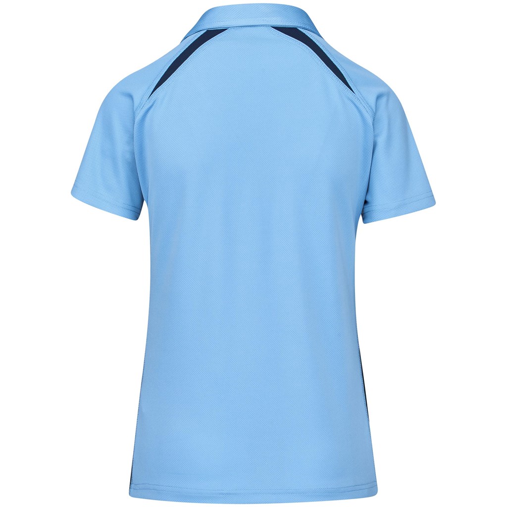 Ladies Splice Golf Shirt - Light Blue