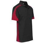 Mens Talon Golf Shirt Black Red