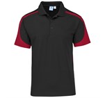Mens Talon Golf Shirt Black Red