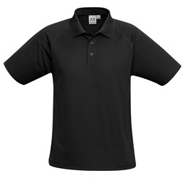 Kids Sprint Golf Shirt - Black