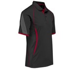 Mens Razor Golf Shirt Black Red