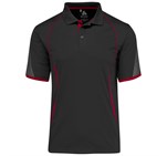 Mens Razor Golf Shirt Black Red