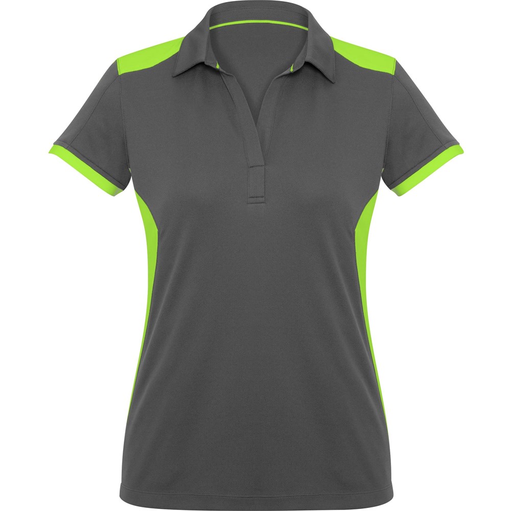Ladies Rival Golf Shirt - Grey Lime