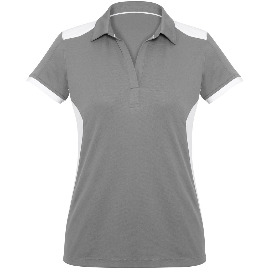 Ladies Rival Golf Shirt - Grey White