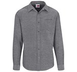 Mens Long Sleeve Oxford Shirt Dark Grey