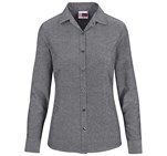 Ladies Long Sleeve Oxford Shirt Dark Grey