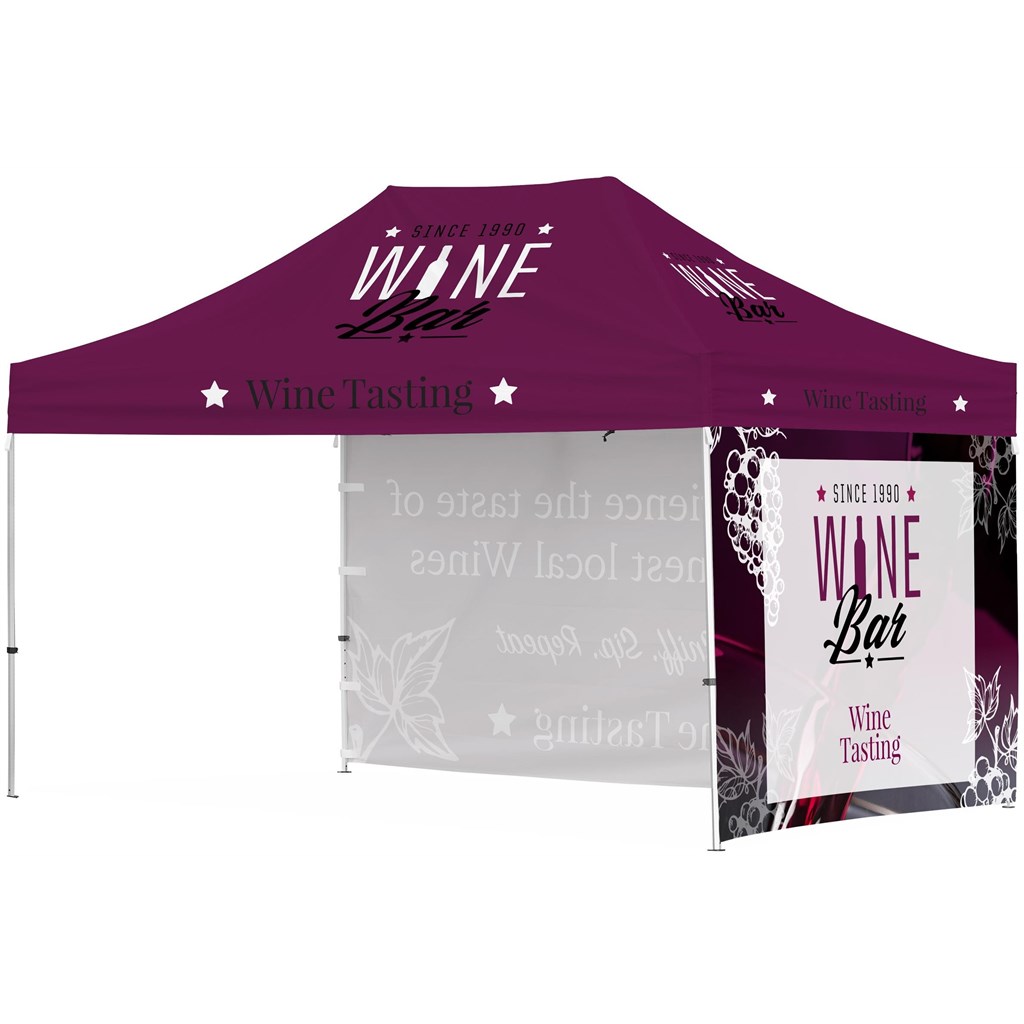 Ovation Sublimated Gazebo 4.5m X 3m - 1 Long Full-Wall Skin - 1 Short Full-Wall Skin